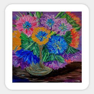 Burst of colorful flowers Sticker